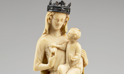 Vierge Assise Allaitant L Enfant